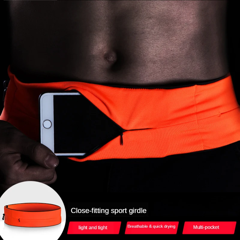 QUESHARK Invisible Running Waist Bag Anti-theft Mobile Phone Bag Outdoor Sports Fitness Cycling Belt Bag For 7.2 inch Phones