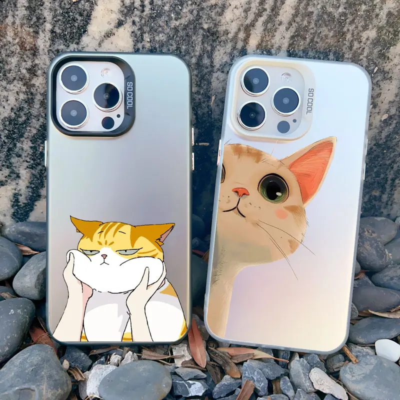 Naughty Kitten Lustige Katze Kunst Handyhülle für iPhone 16 14 15 Pro Max Plus 11 12 13 Mini Pro Max stoßfeste Laser-Rückseite Funda – Detail 14