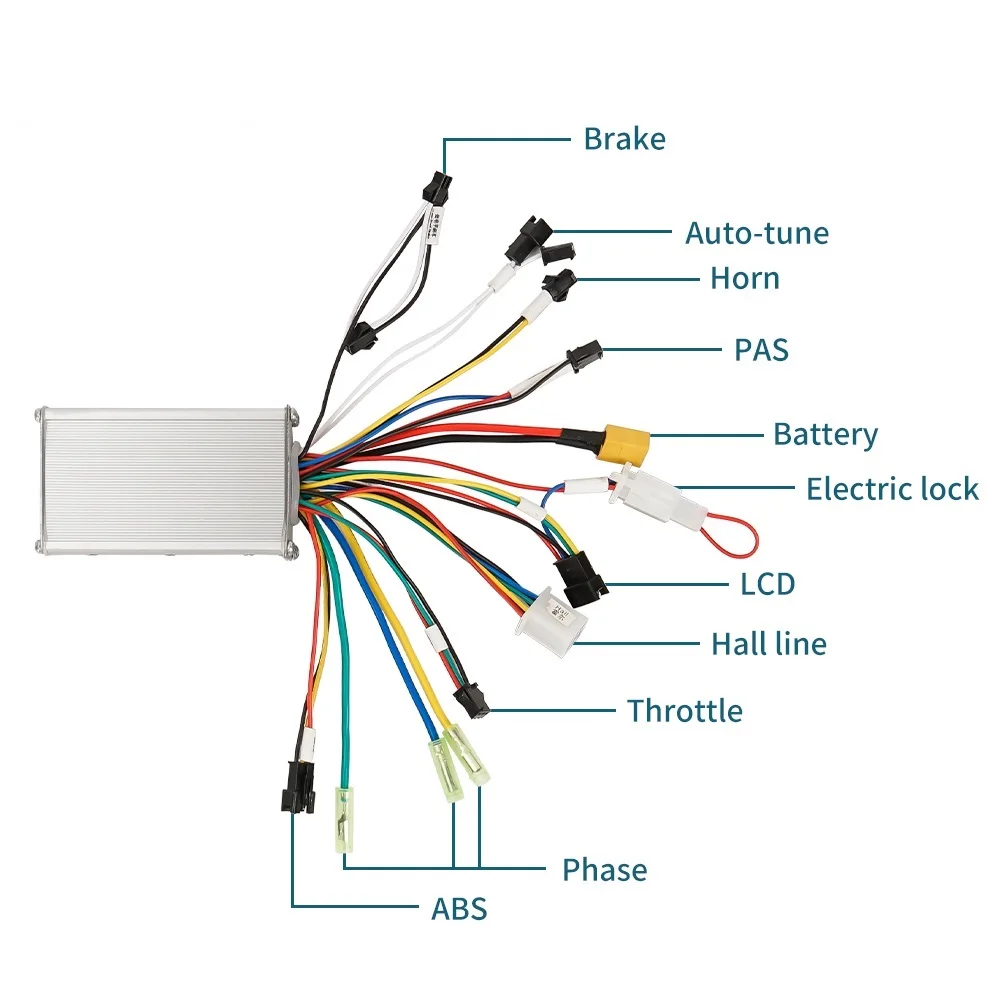 Elektrofahrrad 24 V 36 V 48 V 350 W Elektrofahrrad E-Bike 5-poliger Stecker LED-Anzeigemesser Ebike Controller Fingerdrossel-Kit – Detail 4
