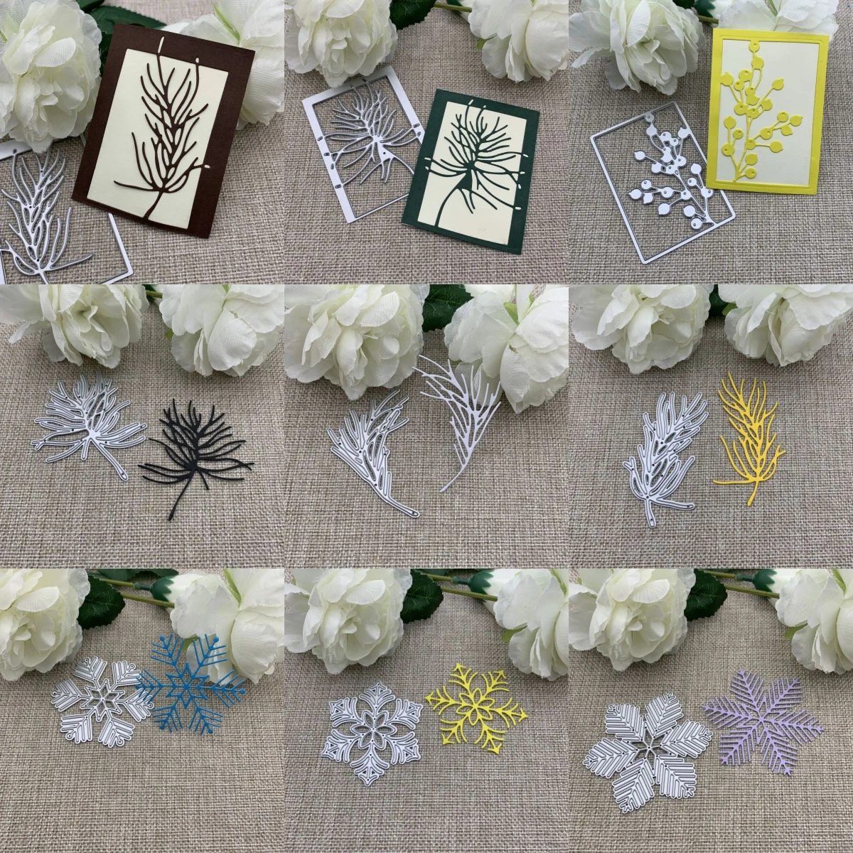 Weihnachten Schneeflocke Blätter Metall Schneiden Stirbt Schablonen Für DIY Scrapbooking Dekorative Präge Handwerk Stanzen Vorlage
