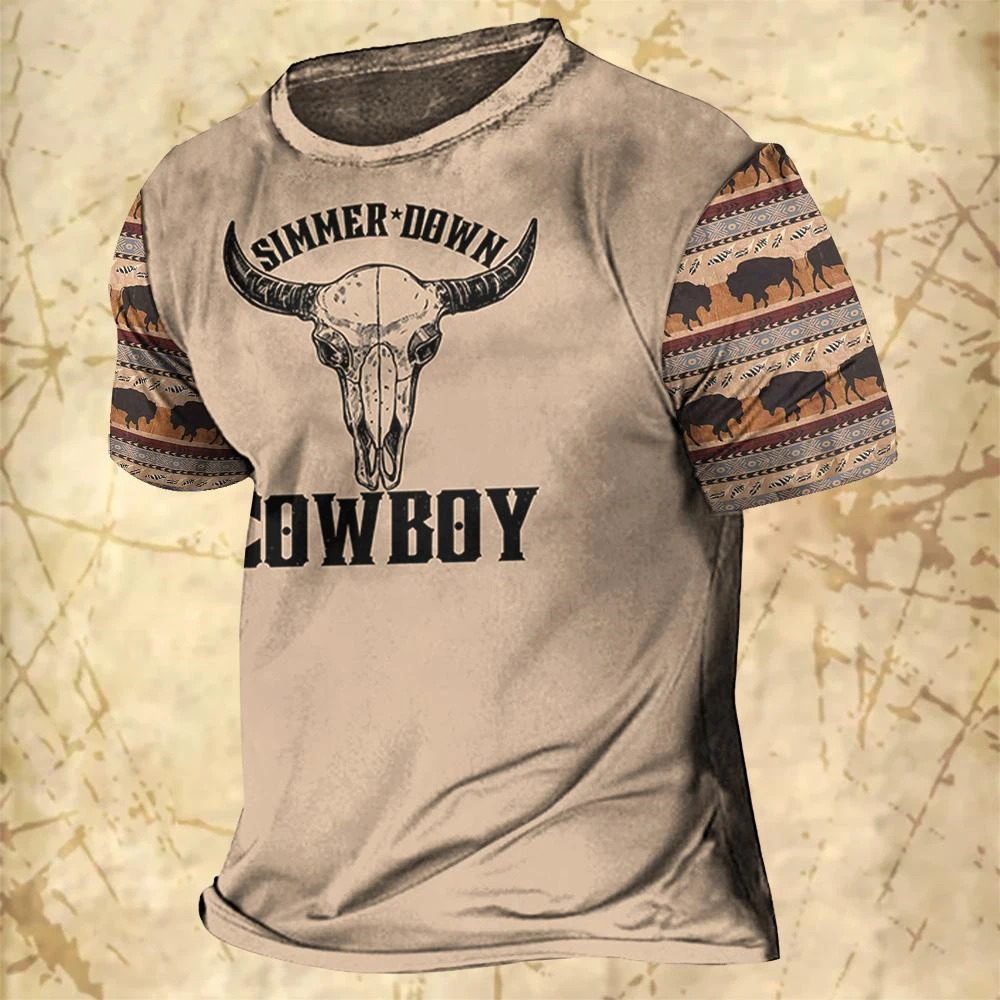 Mens Oversized Graphic T Shirt Short Sleeve