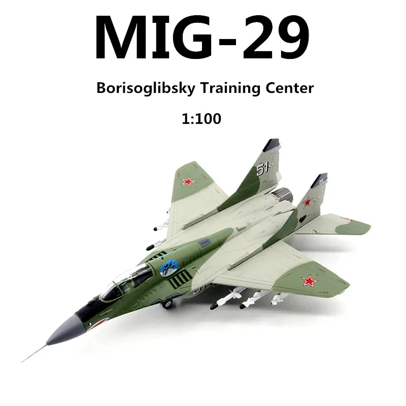 

1:100 Scale Model Borisoglibsky Training Center Russian Air Force MIG-29 Fulcrum C Airplane Collection Display Christmas Gift