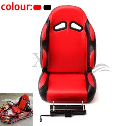 PCV Safety Seat Single seat saddle with slide rails for Karting Go Kart ATV UTV Buggy Quad Dirt Bike Parts