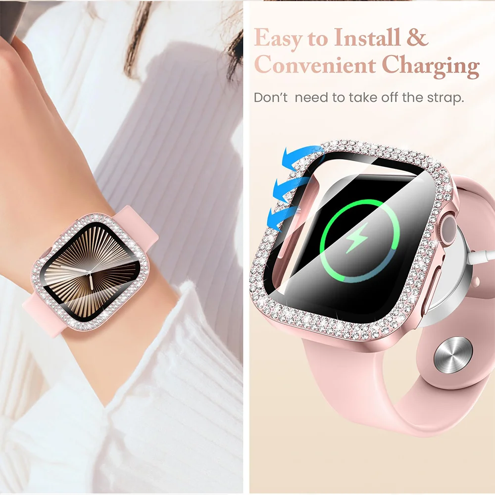 LuxGuard Diamond Case with Tempered Glass and Bumper Screen Protector
