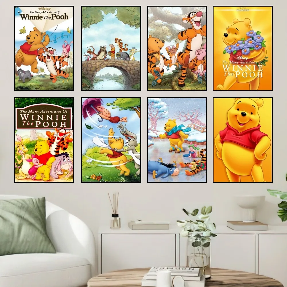 Disney Cartoon Le Molte Avventure Di Winnie The Pooh Poster Stampe Pittura Murale Camera Da Letto Soggiorno Wall Sticker Office Small