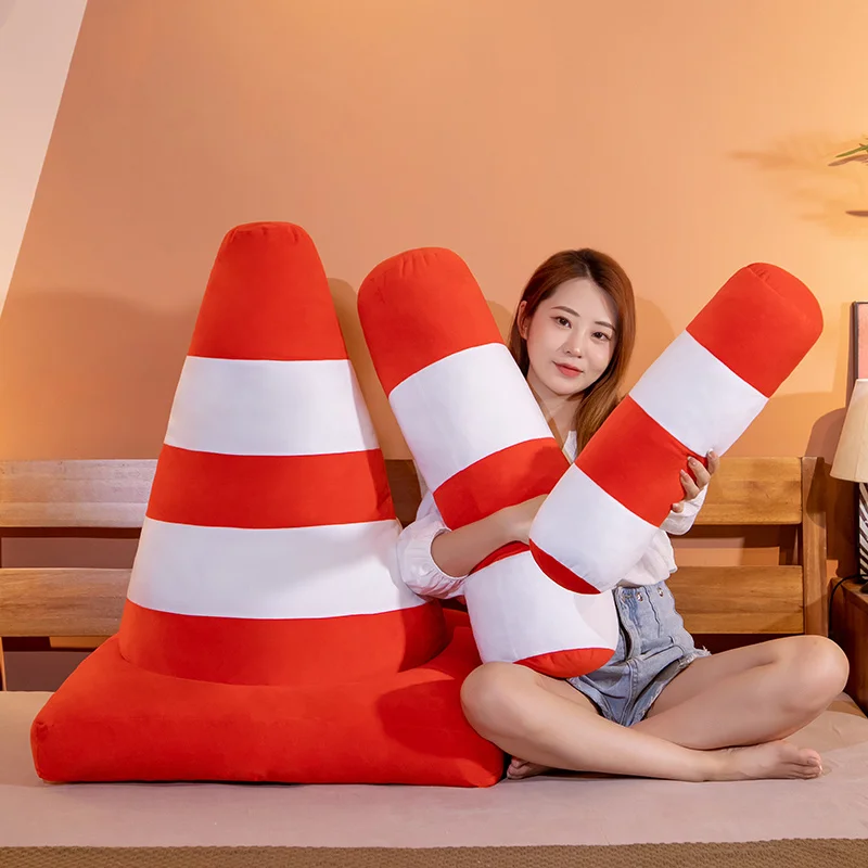 Plush Toys Hot Simulation Vehicle Plush Pillow Creative Roadblock Road Railing Toys Stuffed Soft For Home Decor Prop Sleeping Cushion
