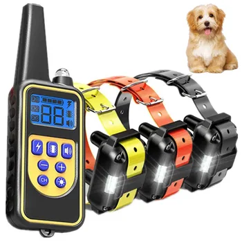 Electric Dog Training Collar Waterproof Dog Bark Collar Pet With Remote Control Rechargeable Anti Barking Device All Size Dogs 1