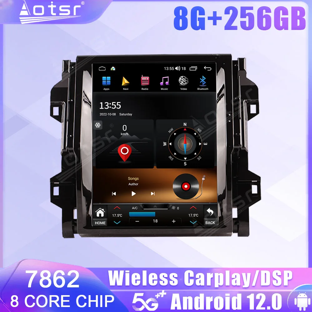 

Android 12 Tesla Screen Car Radio For Toyota Fortuner 2016 2017 2018 2019 2020 Carplay GPS 5G Multimedia Player Stereo Head Unit