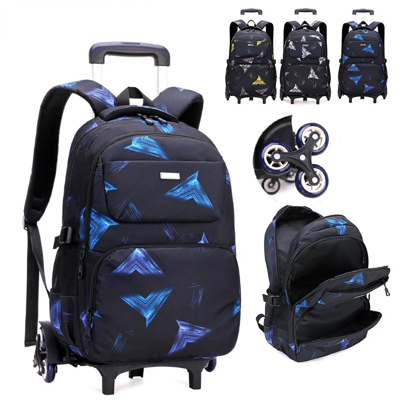 School Backpacks Wheels Trolley Backpack Big School Bag Wheels School Bag Kid Aliexpress