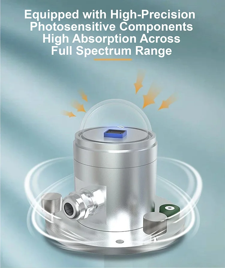 ZTS-300L Solar Radiation Sensor Pyranometer Irradiance Meter RS485 4-20mA 0-10V