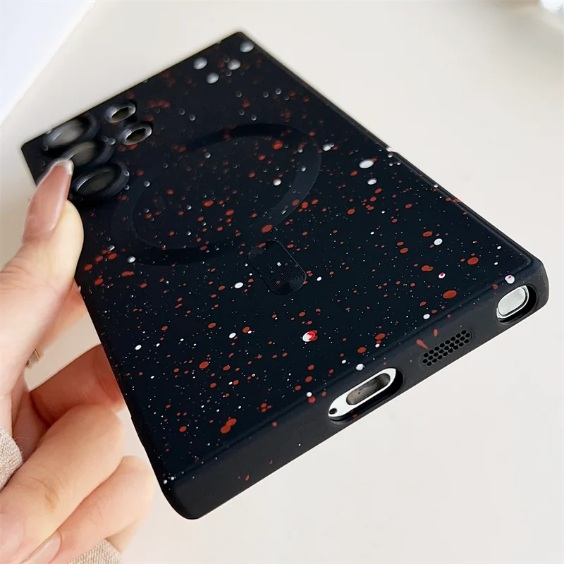 Speckle Ink Starry Sky Soft Silicone Magnetic Case