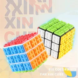 3x3x3 FanXin DIY Series Bricks Magic Cube Classical Cubo Magico Enlighten Educational Building Block Toy For Children Kids Gift