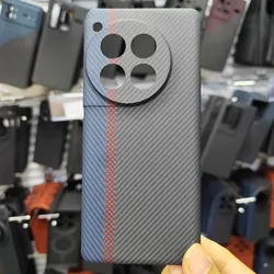 Sleek Ultra - thin Real Carbon Fiber Shockproof Case - Premium Aramid Fiber Back Cover for Business Professionals (Fine Hole)