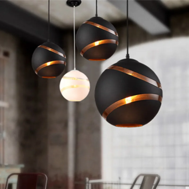 

Retro Glass Ball Chandelier Modern Minimalist Line Cutting Bedroom Restaurant Cafe Bar Chandelier Dining Room Set Chandeliers