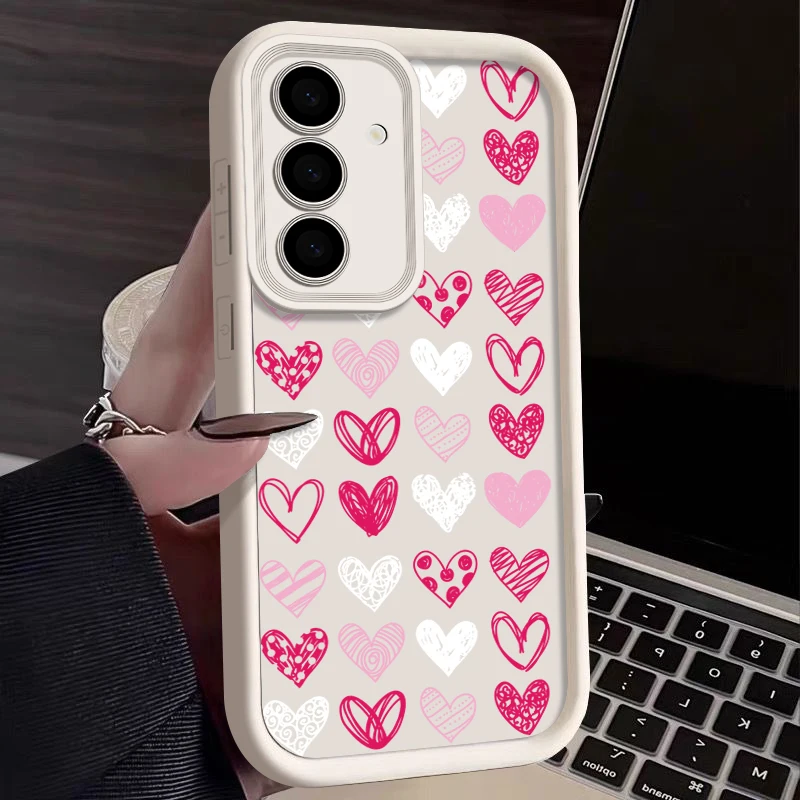 Love Heart Pattern Soft Phone Case – Stylish and Protective Cover