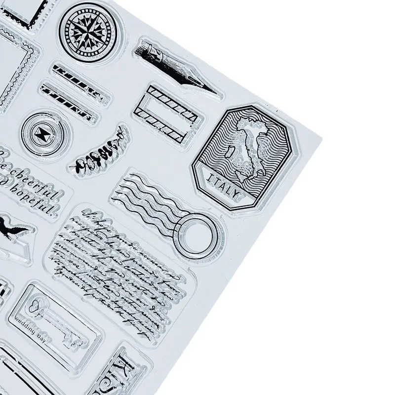 DIY Journaling Rubber Clear Stamps For Holiday Card Making clear stamps