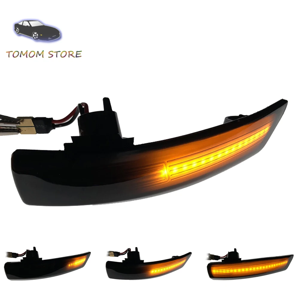 

2 шт. для Ford Focus MK2 MK3 Mondeo MK4 2010-2014 Динамический указатель поворота бокового зеркала светодиодный индикатор без ошибок Янтарный