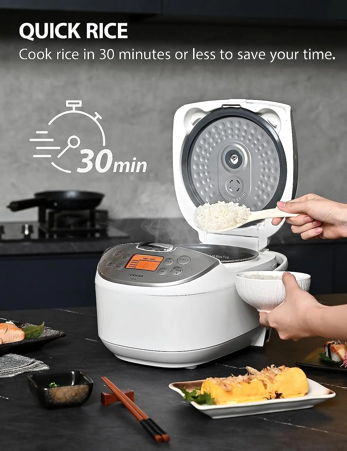 Rice Cooker 6 Cup Uncooked – Rice Maker Cooker 7 Cooking Functions