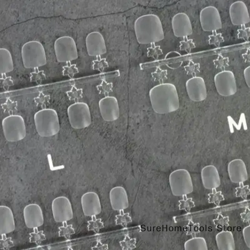 100PCS/Box False Nails Press On Nails Coffin Artificial Nails Clear Fake Nail Tips For Extension Manicure Tool For Child