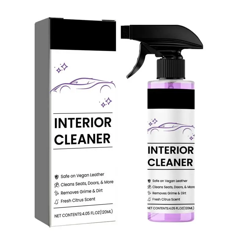 

120ml Car Interior Cleaner Automotive Polish Seat Cleaner Dashboard Detailing Spray Refurbishment Cleaning Agent Multipurpose