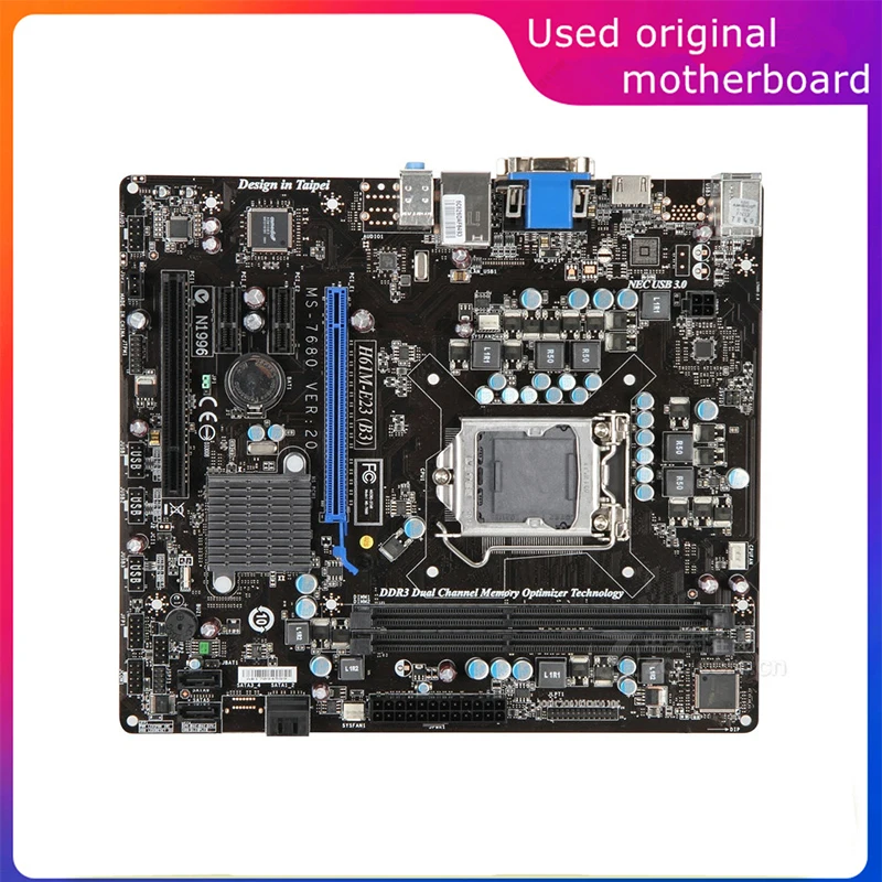 

For Intel H61 H61M-E23 (B3) Used LGA 1155 Computer USB2.0 SATA2 Motherboard DDR3 16G Desktop Mainboard