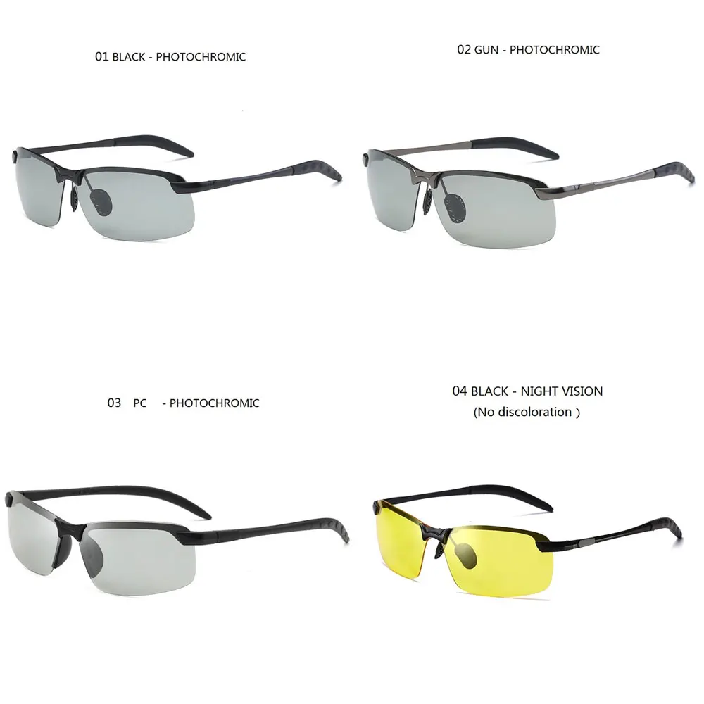 Photochromic Sunglasses Men Polarized Driving Chameleon Glasses Male Change Color Sun Glasses Day Night Vision Driver's Eyewear 5
