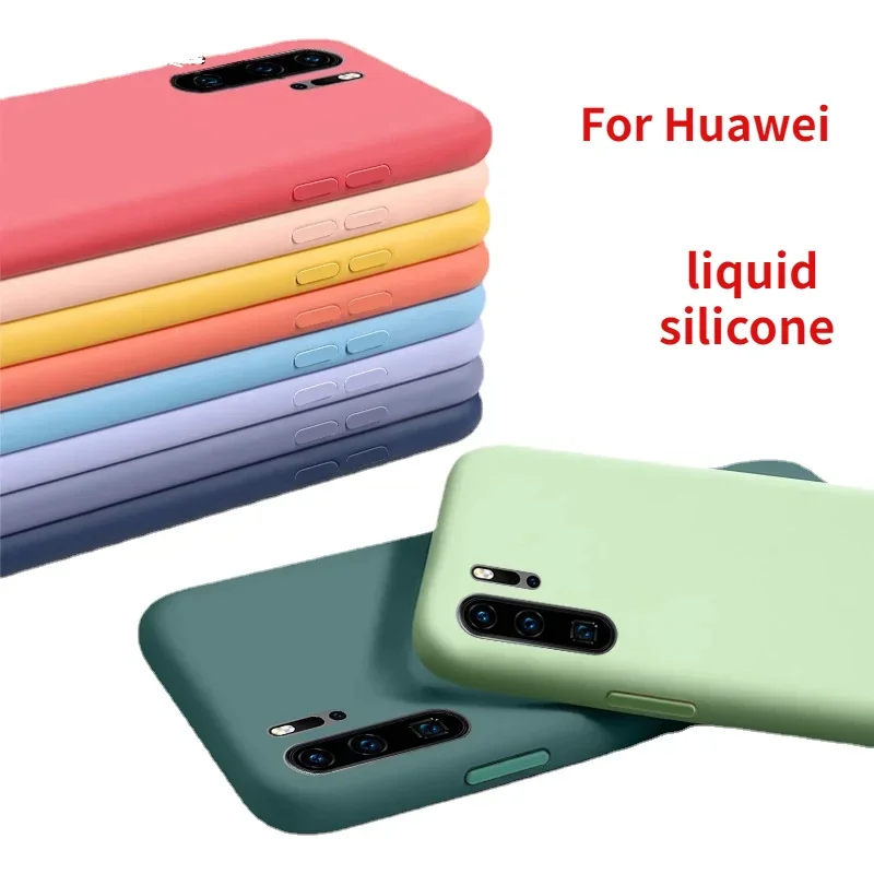 

Жидкий силиконовый чехол для Huawei P20 P30 P40 Mate 20 30 Pro Lite P smart 2019 Nova 4 E 6 SE, роскошный мягкий защитный чехол