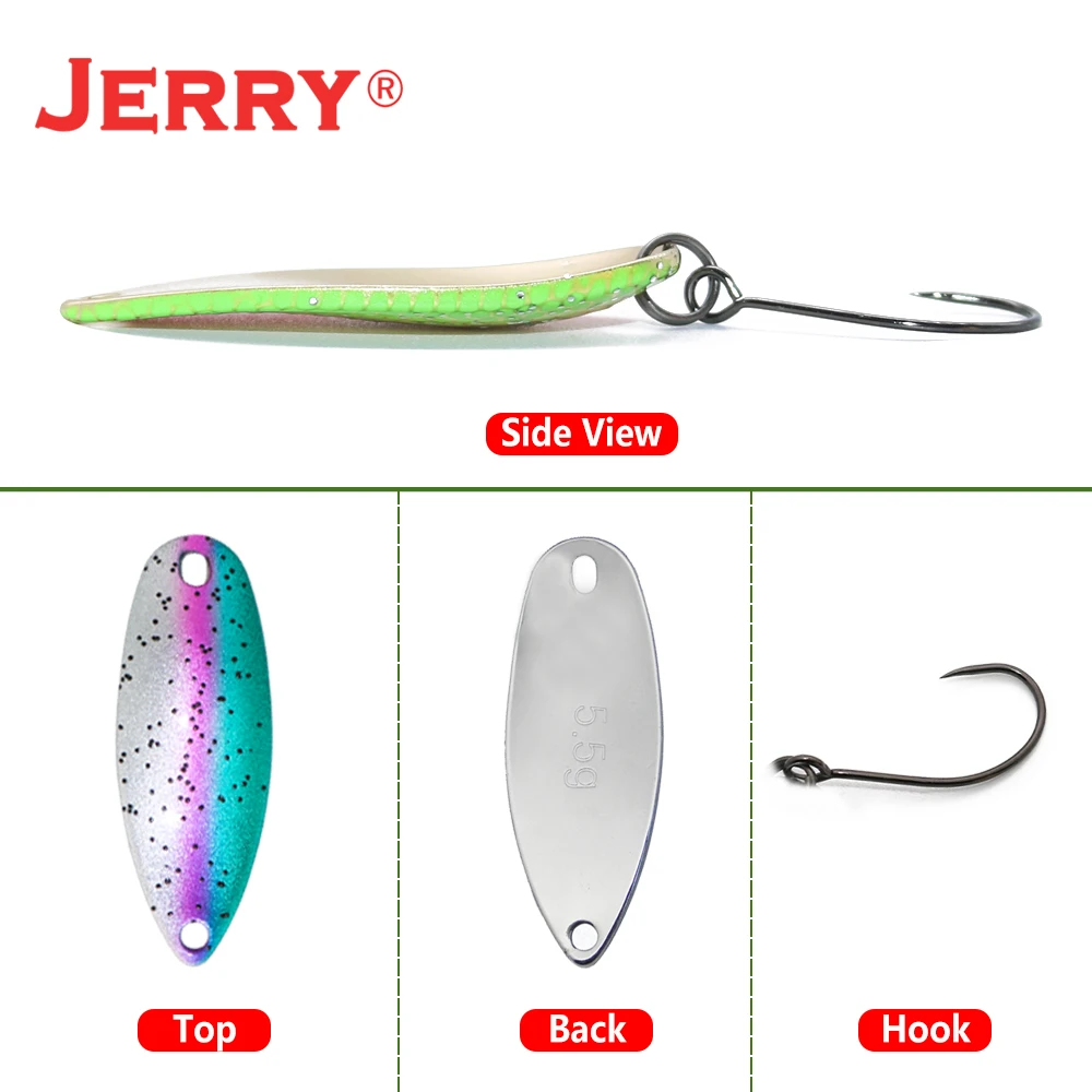 Jerry 1pc 2g 3.5g 5.5g Casting Fishing Spoon Ultralight Freshwater