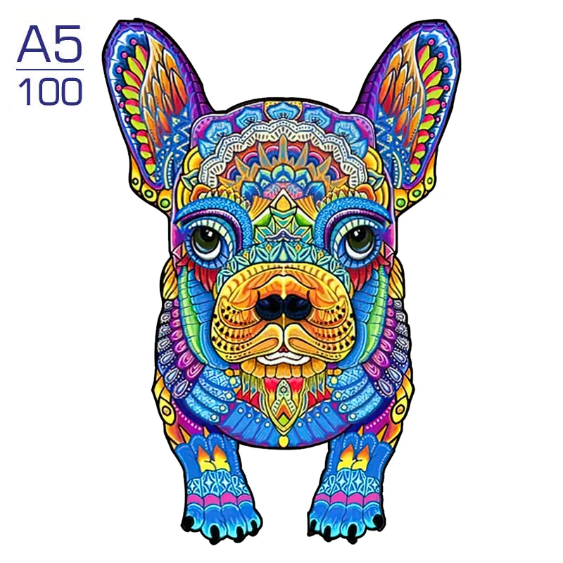 3D Puppy Wooden Jigsaw Puzzle - Premium Animal Puzzle Gift in Boutique Box
