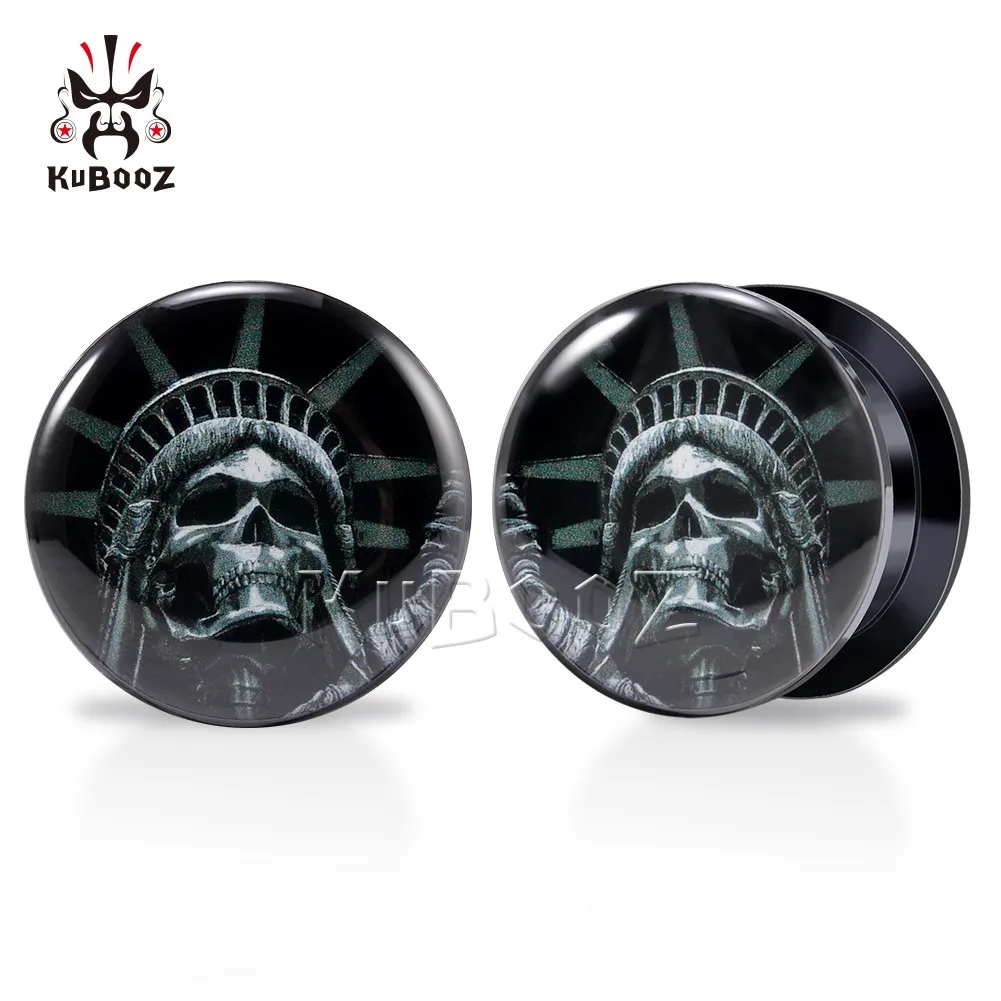 

Wholesale Price Acrylic Skeleton Ear Plugs Earring Piercing Tunnels Gauges Body Jewelry Stretchers Expanders 6-30mm 80PCS