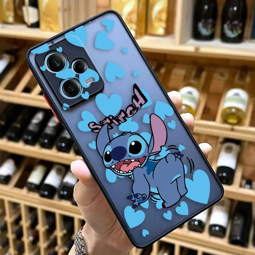 thumbnail image 1 of Matte Case for Redmi NOTE 12 11 10 11S 10S 9 9S 9T 8 7 6 5 4 3PRO PLUS 4G 5G Case Funda Coque Shell Lilo & Stitch Cartoon Anime, 1 of 5