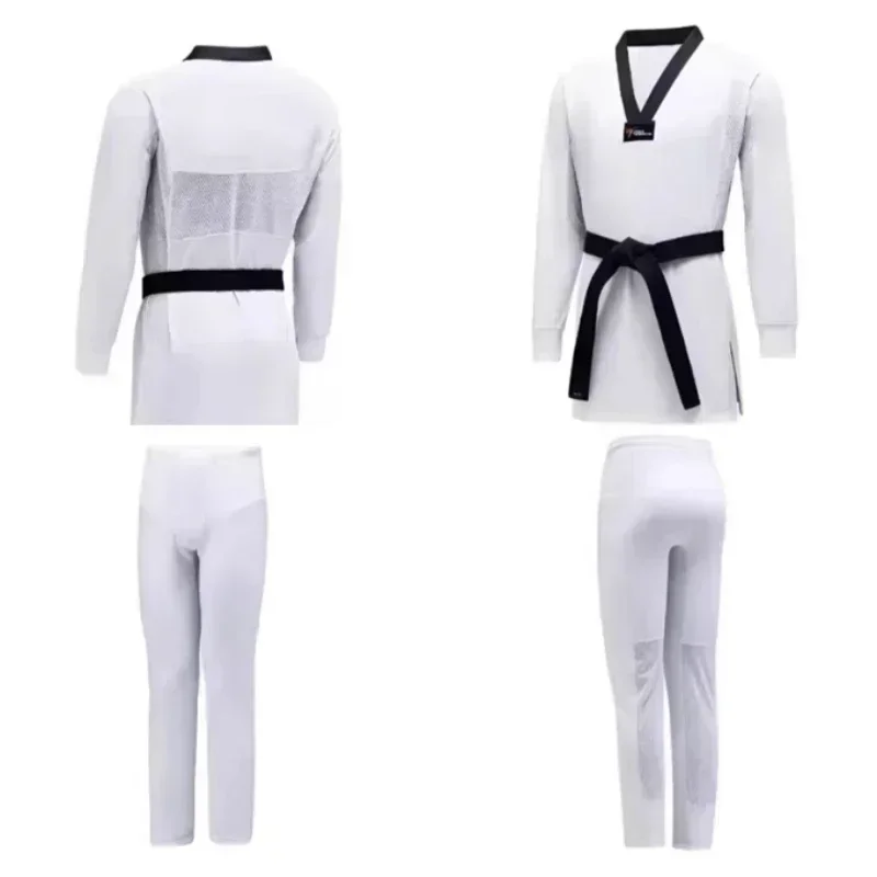 Taekwondo Pants Karate Uniform Professional Tight Fit Ultra Light Elastic Ice Silk Taekwondo Sportswear Extended Edition