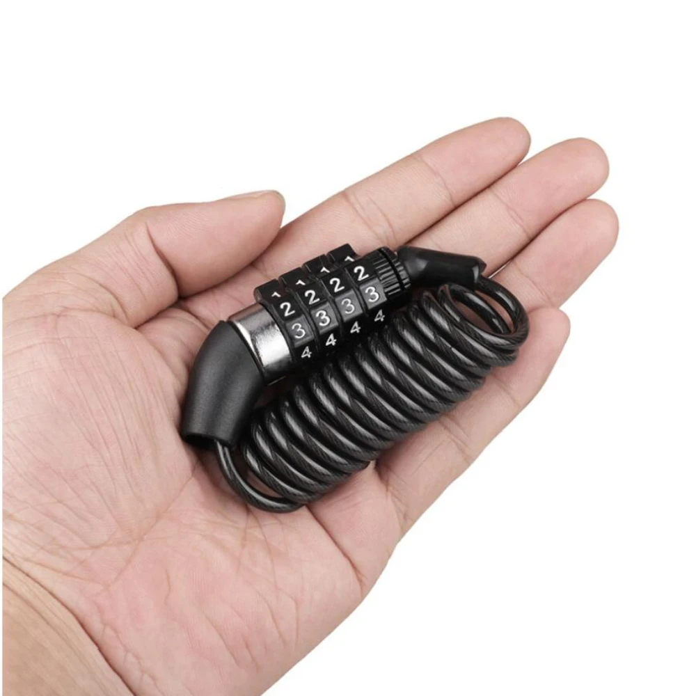 Description Picture 5 of itemLock Steel Cable Chain Anti-Theft Combination Number Code 4 Digit Portable Outdoor Road Bike Locks Accessories