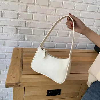 Borsa con manico Borsa da donna retrò Borsa a tracolla in pelle PU Ascelle Borsa con manico superiore vintage Borsa subaxillare piccola femminile Pochette