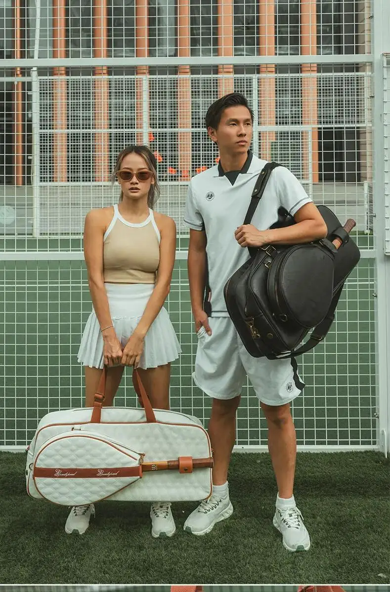 GreatSpeed Multifunctional Tennis Bag Vintage Unisex Badminton Bag Separate Shoe Compartment Racket Insulation 2