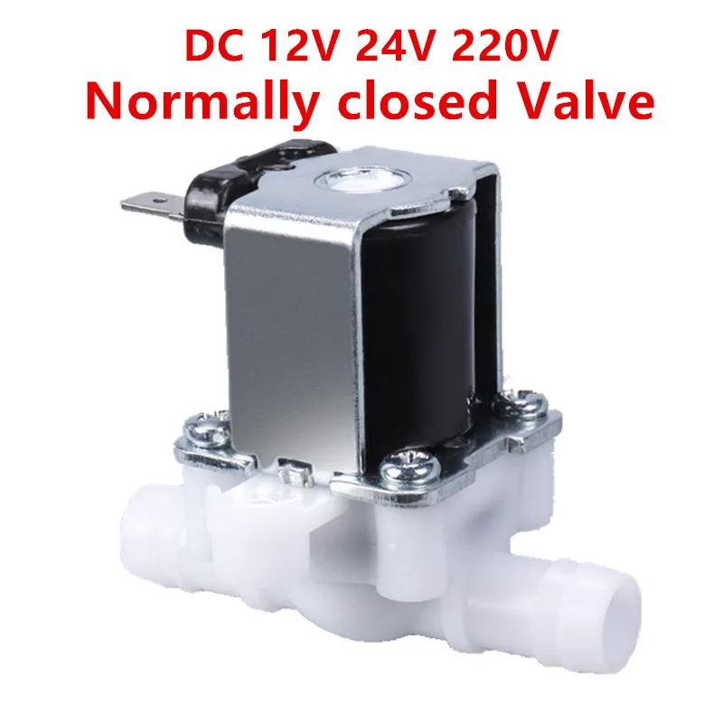 

DC 12V 24V 220V Electric Solenoid Valve Magnetic Normally Closed Pressure Solenoid Valve Inlet Valve Water Air Inlet Flow Switch