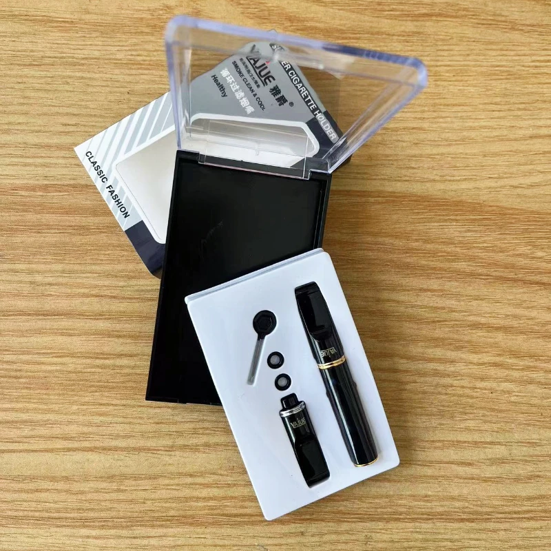 

Tar Filtration Circulation Tobacco Filter Reduce Tar Cleanable Cigarette Holder high-quality complete set Smoking Pipe Portable