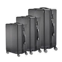 Ensemble de bagages 3 pièces, roues silencieuses universelles, avec serrure à combinaison, ensemble de bagages de voyage 20/24/28 pouces, bagages de voyage 1