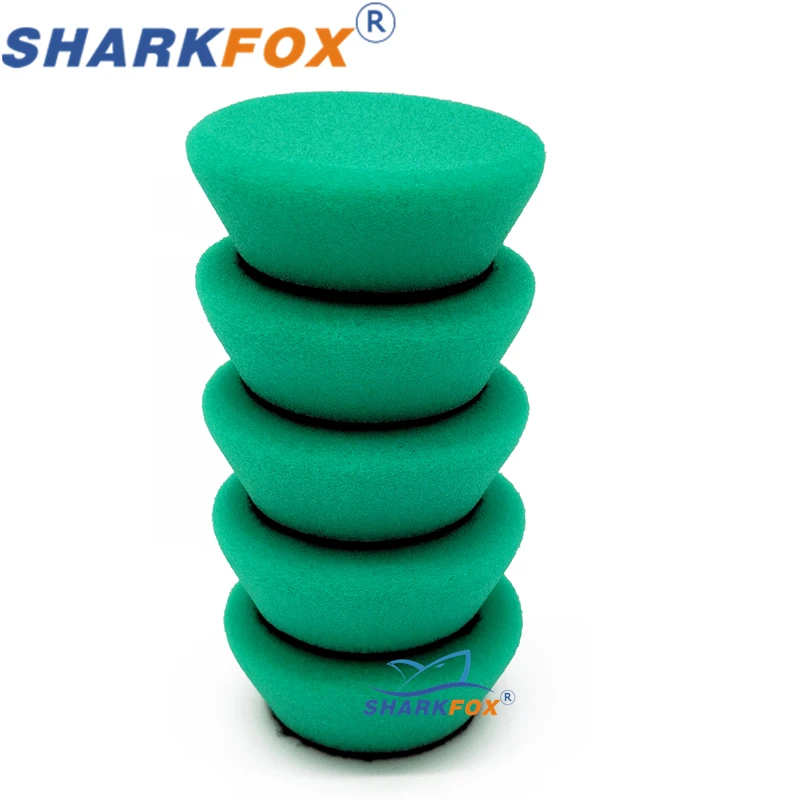 Sharkfox 1 인치/2 인치 연마 패드 키트 파인 울 패드 왁싱 스폰지 자동차 폴란드어 버핑 패드 키트