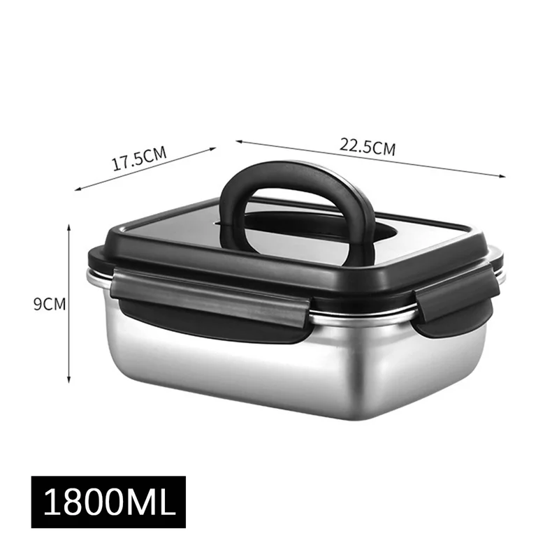 304 Stainlesss Steel Leak Proof Lunch Box With Lid Picnic Box Bento Box Food Storage Containers For Portable Food Bento Boxes 5
