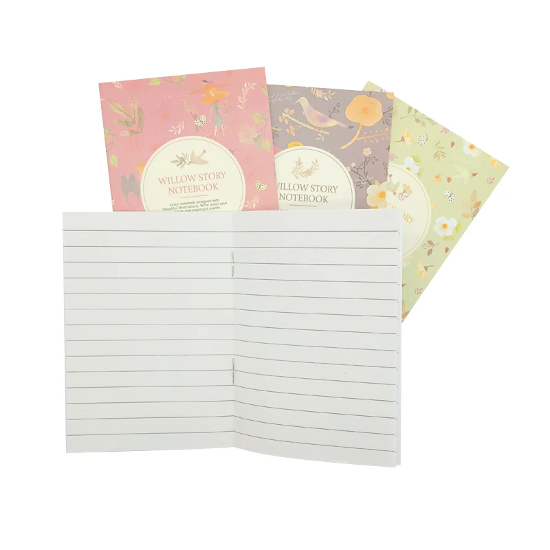 Floral series flower and bird color notepad Mini Notepad for kids Student Gift 4 colors 1book