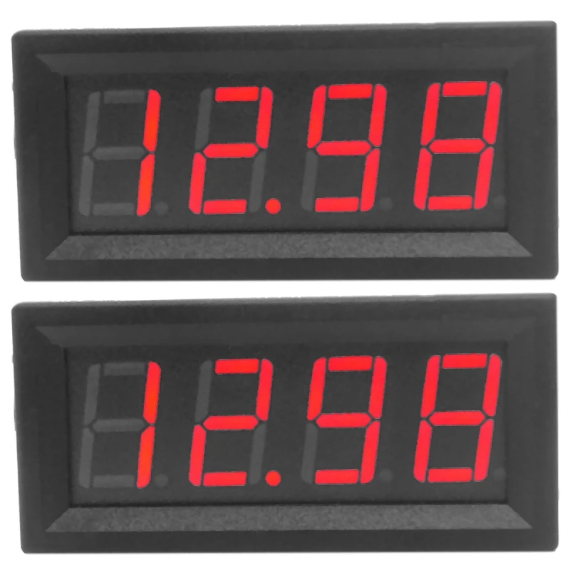 2X 0.56Inch Mini Digital LED Display 4 Bits 0 100V Voltmeter Panel Volt