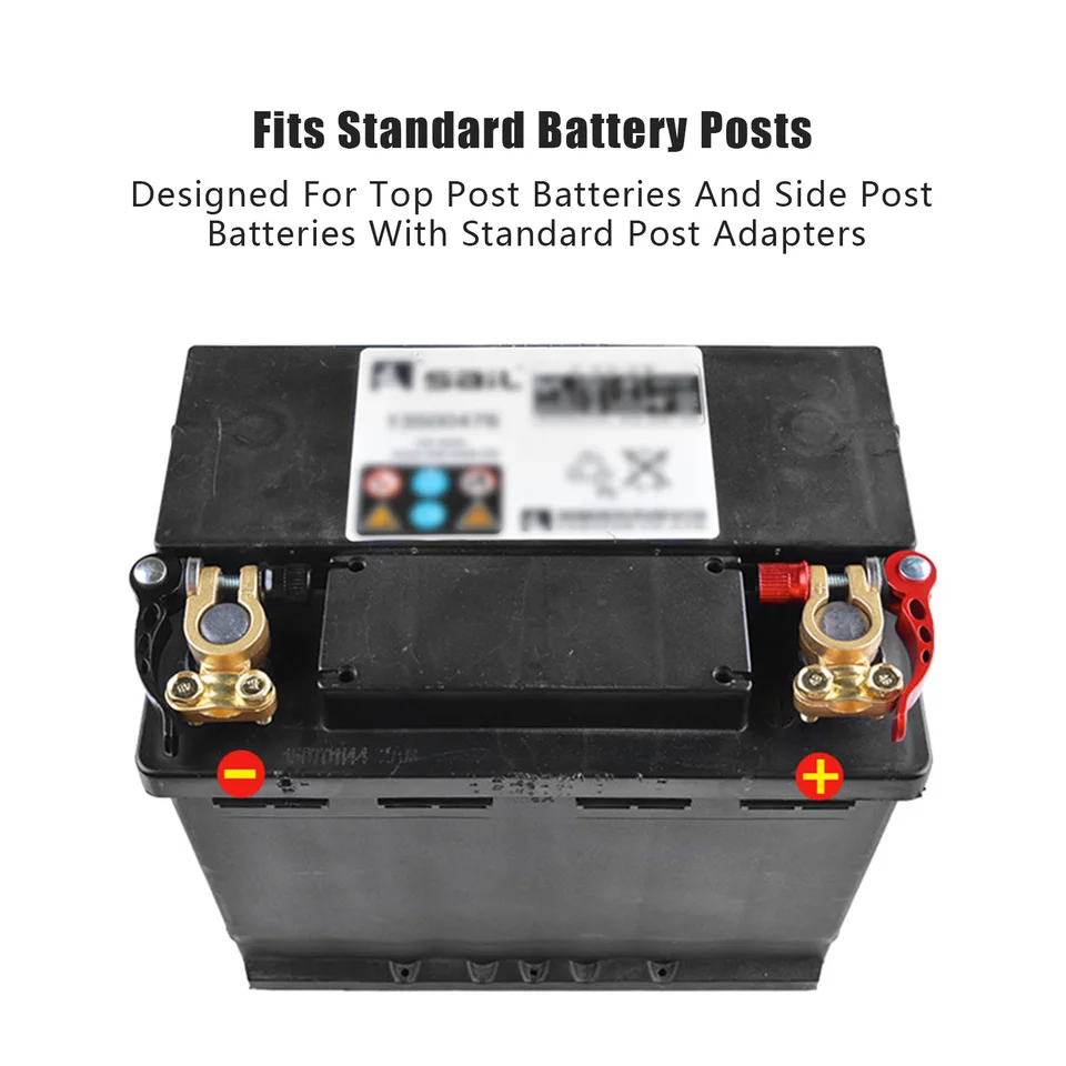 2 Pz 12 V Terminali Batteria Connettori Morsetti Per Il Tempo - Foto 2