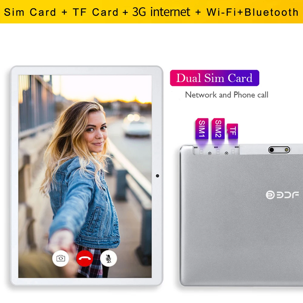 S10 New 10.1 Inch Android Tablet Pc Google Play Dual Cameras Octa Core Dual SIM Phone Call Tablets BT Wi-Fi 4GB RAM 64GB ROM 5