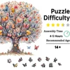 Wooden Puzzle - Adult Unique Alien Advanced Wooden Puzzle Gift - Happiness Tree, Ocean World Animal Jigsaw Puzzles Family Game 4