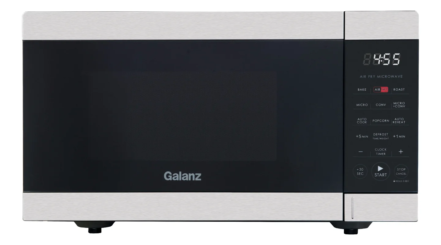 Galanz 0.9 cu. ft. Air Fry Countertop Microwave, 900 Watts, Stainless Steel 2