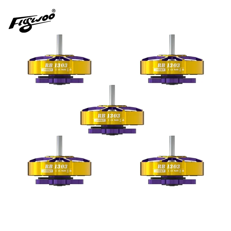 ตัวเลือกสินค้า มอเตอร์โดรนความเร็วสูง Flywoo ROBO 1303 6000KV สำหรับแข่งขันและ Freestyle