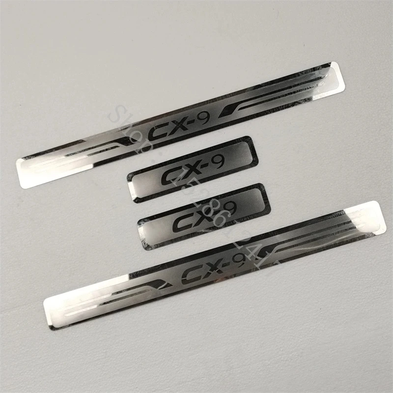 

Door Sill Protector Car Accessories For Mazda Cx9 Cx-9 2007-2015 Auto Threshold Scuff Plate Stickers Steel Pedal Trim Styling