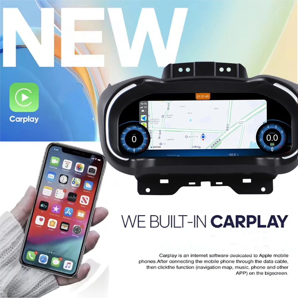 Pantalla HD de 12.3” para Panel de Instrumentos Digital, Compatible con Renault Koleos, Megane 4, Samsung SM6, Talisman 2016-2019, Velocímetro, CarPlay/Auto 5