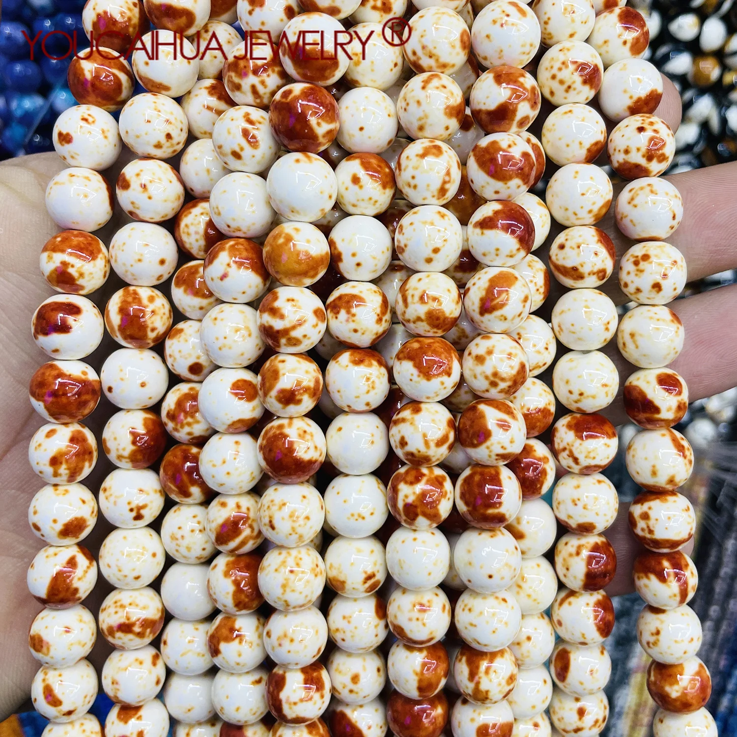 

Круглые бусины 6, 8, 10, 12 мм, белые, оранжевые, разноцветные, в полоску, Радужный камень, незакрепленные бусины, натуральный дизайн для изготовления ювелирных изделий, «сделай сам», подарки для женщин и девушек